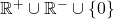 \mathbb{R}^+ \cup \mathbb{R}^- \cup \{0\}